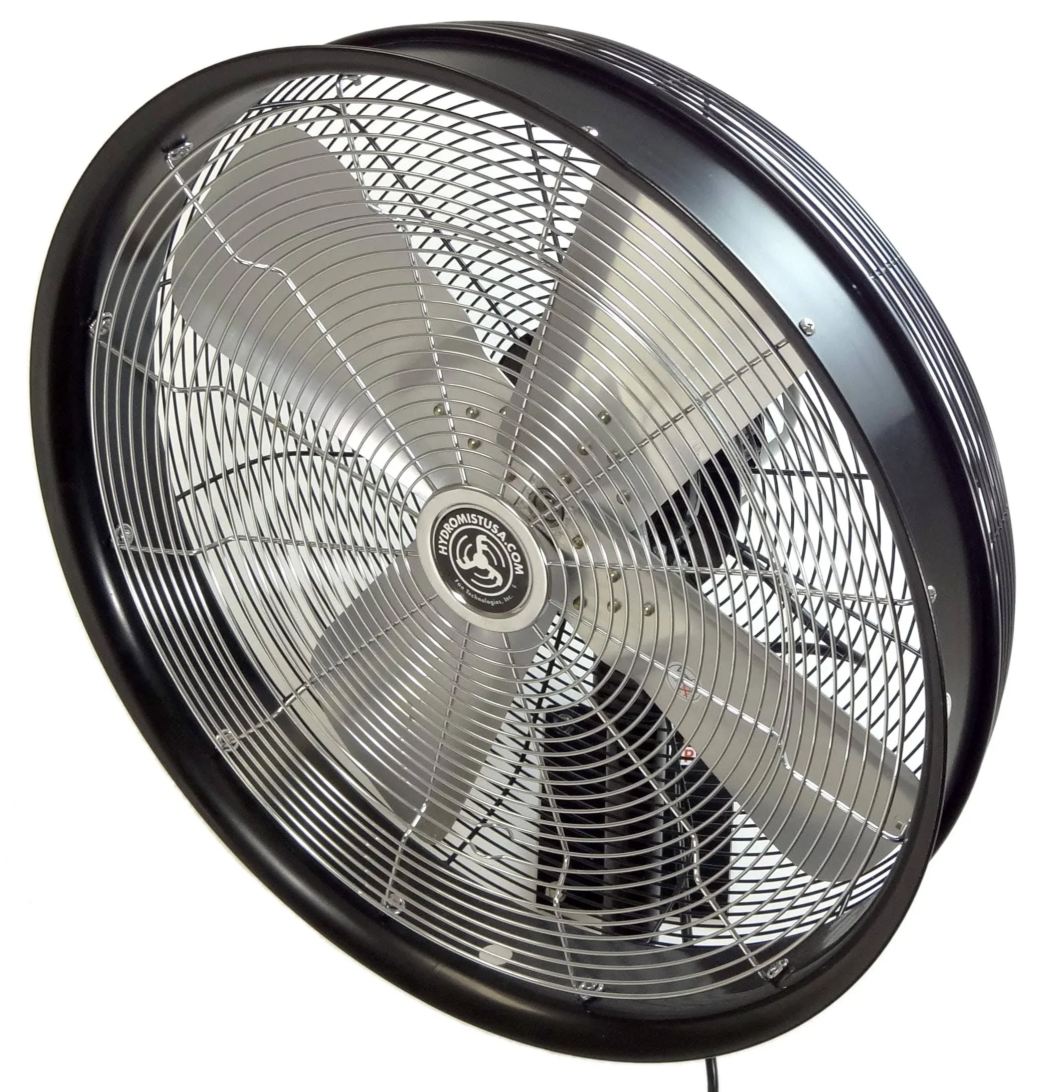 HydroMist 24 Inch Outdoor Wall Mount Oscillating Fan