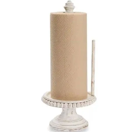 Beaded Wood Paper Towel Holder