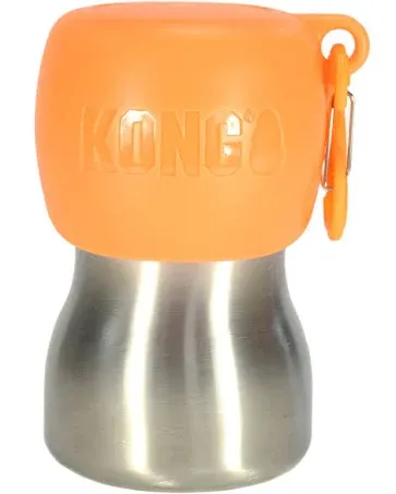 Kong H2O Stainless Steel Dog Water Bottle - Orange 9.5oz