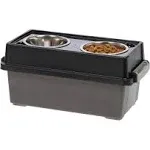 Medium Elevated Dog Food Bowl with Airtight Pet Food Storage