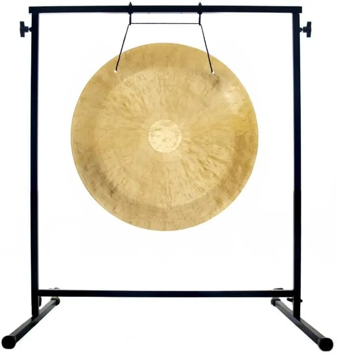 20" to 22" Gongs on Fruity Buddha Stand - Includes Gong, Stand & Mallet/Handmade Bronze Medium Gong/Easy to Assemble Metal Stand/Great for Travel