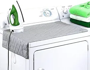 Ironing Blanket, Magnetic Mat Laundry Pad, 33"x 18", Gray, Washer Dryer Heat Resistant Pad, Iron Board Alternative Cover