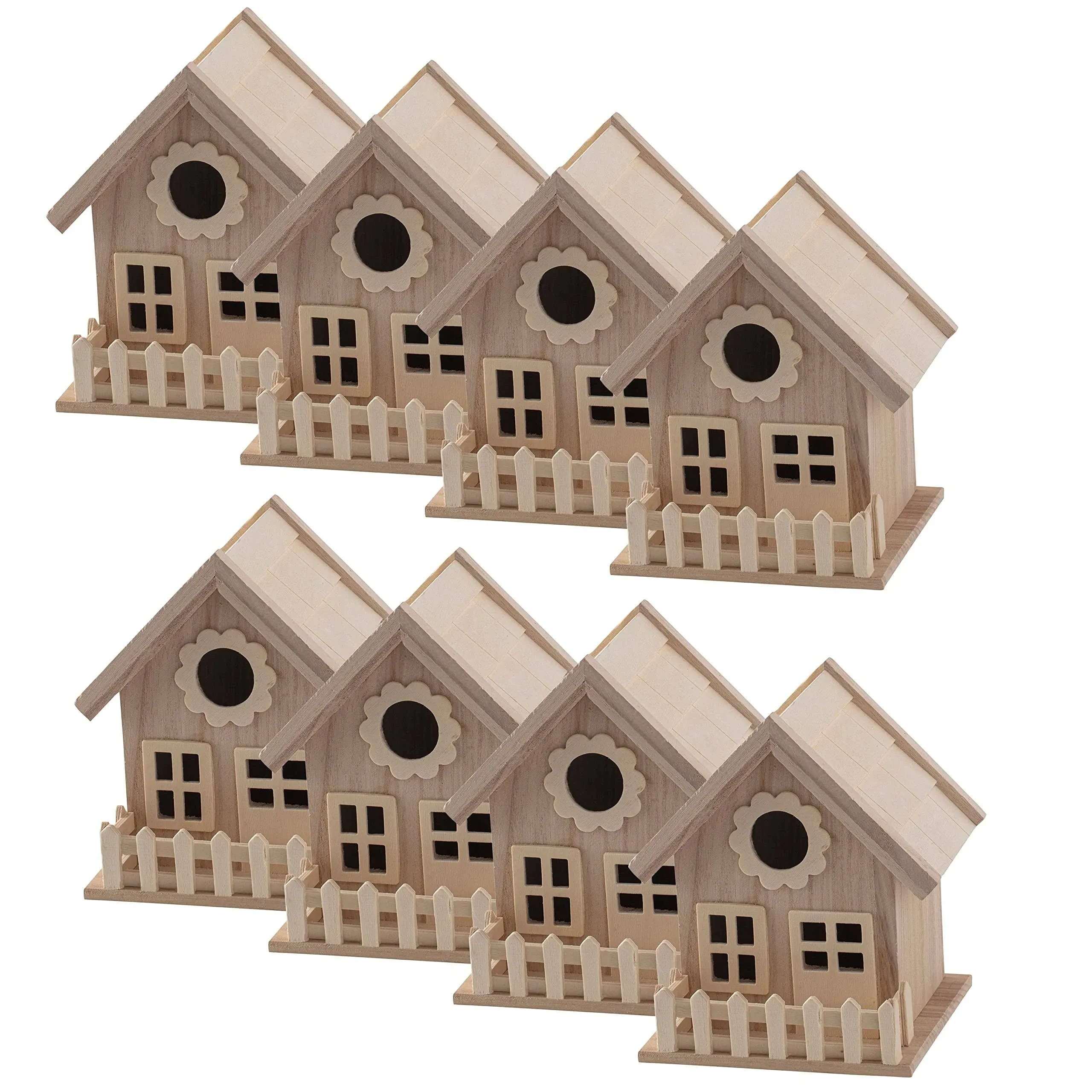 Make Market 7" Wooden Birdhouse with Fence