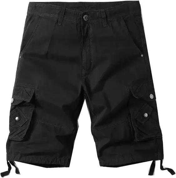 DONGD Mens Camo Cargo Shorts Relaxed Fit Outdoor Cotton Twill Cargo Shorts