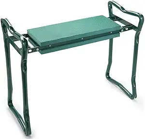 Collections Etc Garden Kneeler and Seat, Green