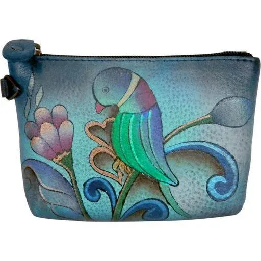 Anna by Anuschka Women's Hand Painted Leather Coin Pouch Purse