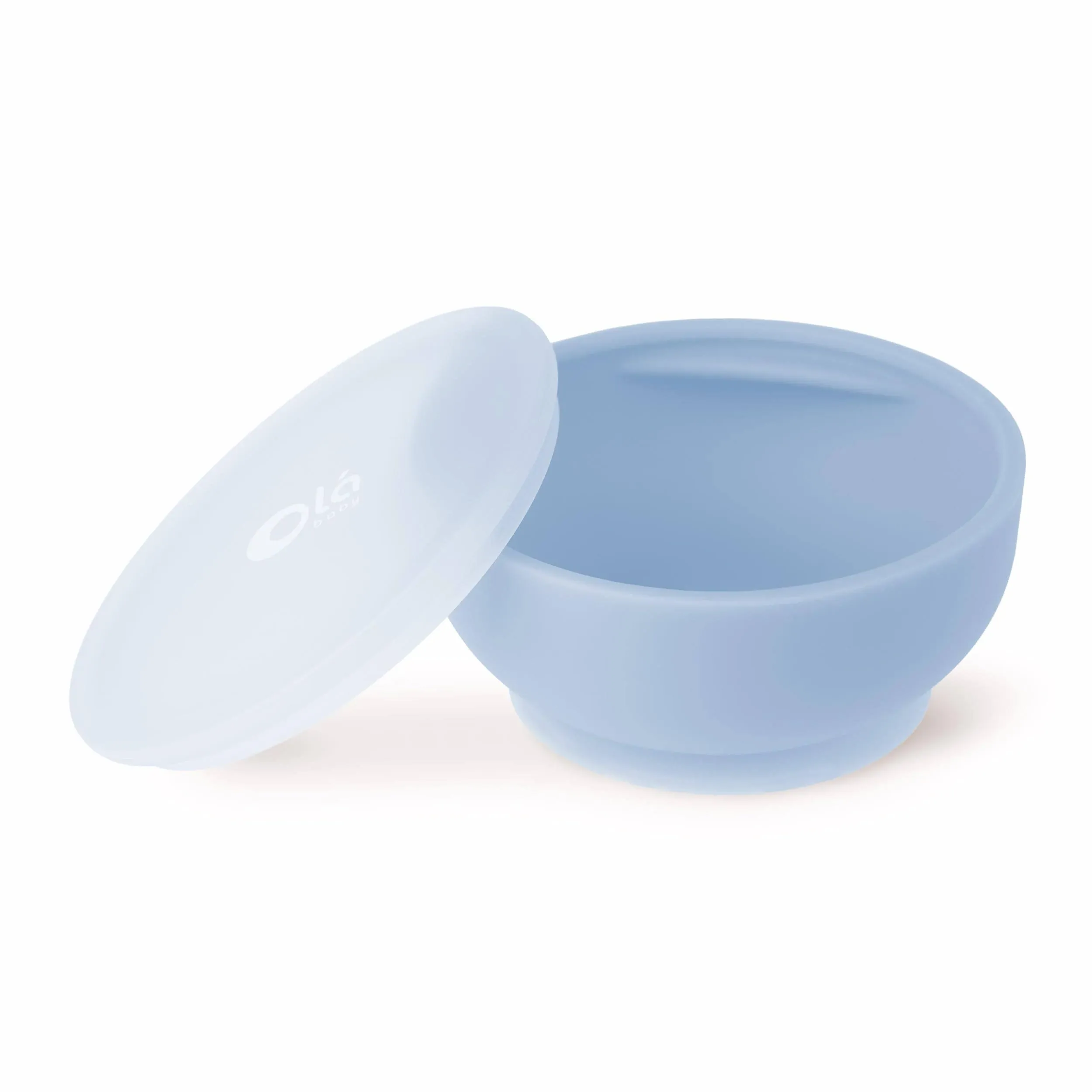 Olababy Silicone Suction Bowl with Lid - Coral