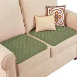 Collections Etc Quilted Waterproof Seat Protector - Set of 2 Olive