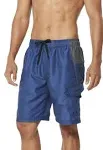 Speedo Blue Heather Marina Sport Volley Swim Trunks