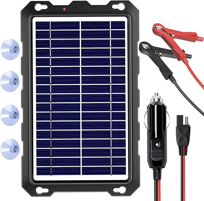 SUNAPEX 12V Solar Car Battery Charger 10W Solar Powered Trickle Charger Maintain