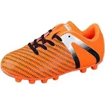 Vizari Impact FG Kids Soccer Cleats, Orange/Silver Size 8.5