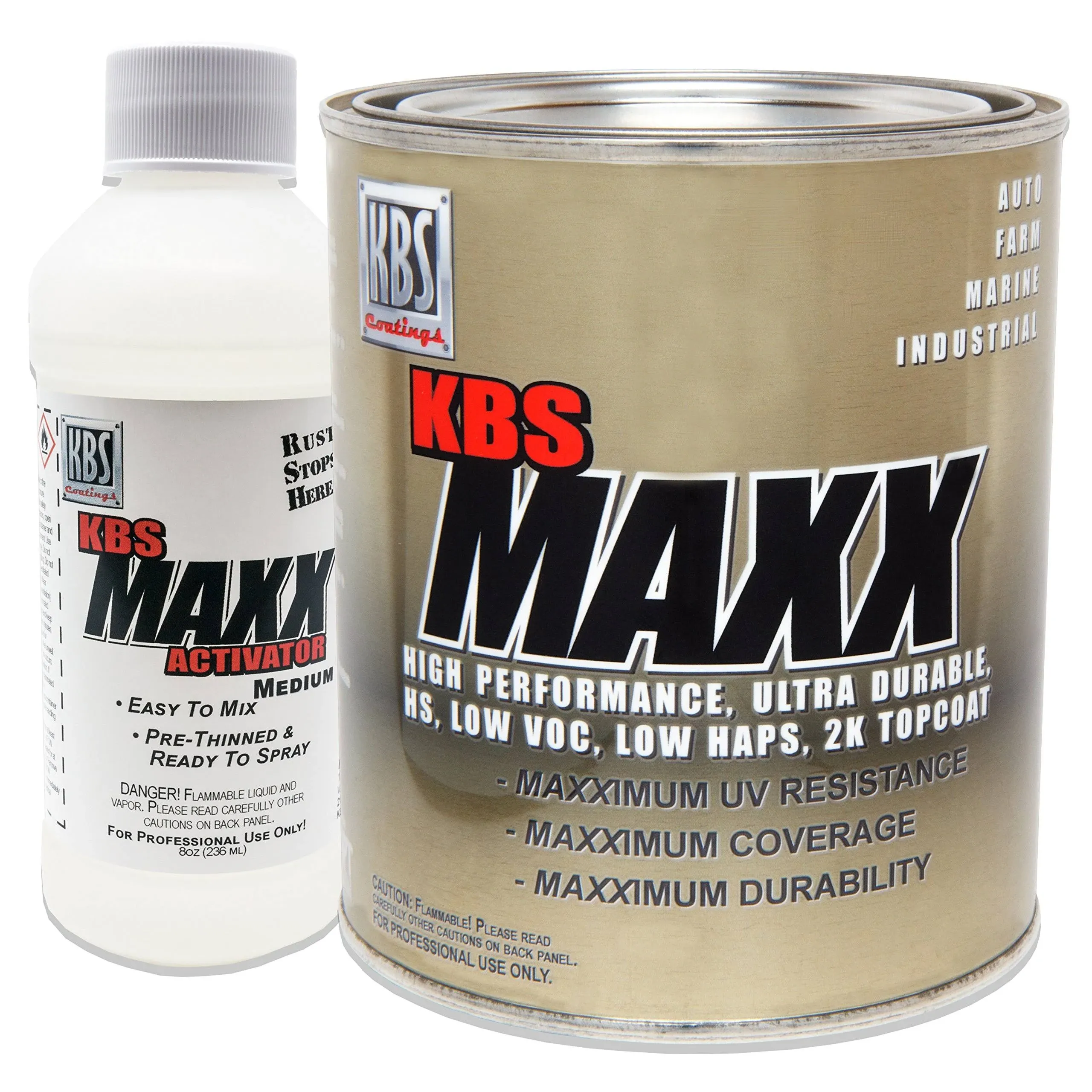 KBS Coatings 804201 Pitch Black Maxx Med Activator - 1 Quart