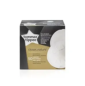 Tommee Tippee Made for Me Daily Disposable Breast Pads, Large (42 Count) | Soft, Absorbent and Leak-Free, Contoured Shape, Adhesive Patch