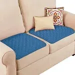 Collections Etc Quilted Waterproof Seat Protector - Set of 2 - Machine Washable, Use for Indoor or Outdoor Seating, Burgundy