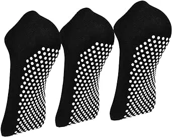 ELUTONG Yoga Socks Non Slip Socks with Grips 3-6 Pairs Non Skid Pilates, Ballet, Barre,Hospital Socks for Women