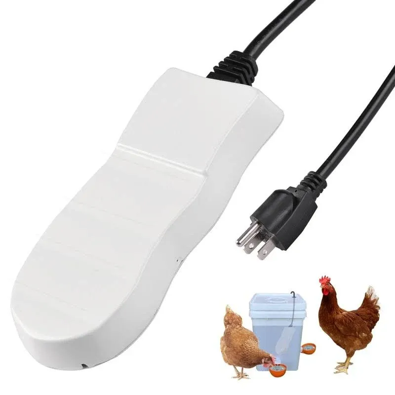 comincia Heated Chicken Waterer Deicer,250Watt Thermostatic Control Chicken Water Heater Mini Size Water De-Icer for Poultry