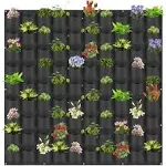 Hanging Planting Grow Bags 90 Pockets Hanging Vertical Wall Planter Wall Mounted