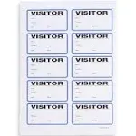 Blue Summit Supplies Visitor Badge Log Book with Duplicate Record 250 Stickers per pack