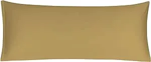 Piccocasa Cotton Camel Color Body Pillow Cover, 300 Thread Count Body Pillow Pillowcase, 20 x 48 Body Pillow Case with Zipper Closure