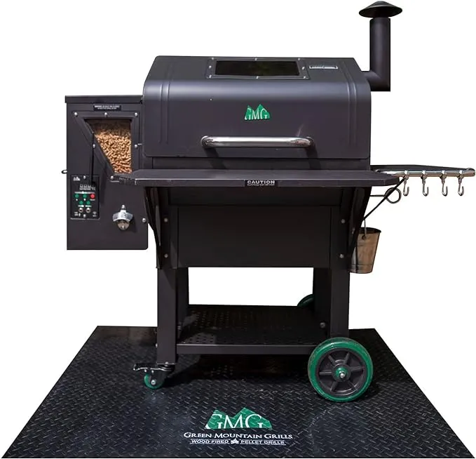 Green Mountain Grills GMG BBQ Grill Smoker Ultra-Durable Premium Floor Mat Deck Protector - GMG-4111