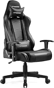 GTRACING Gaming Chair Racing Office Computer Ergonomic Video Game Chair Backrest and Seat Height Adjustable Swivel Recliner with Headrest and Lumbar