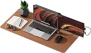 Mobile pixels Desk Mat (Oak Brown)