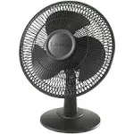 Lasko 12&#034; 3-Speed Oscillating Table Fan with Tilt Back Head, 16.5&#034; H, Black,New