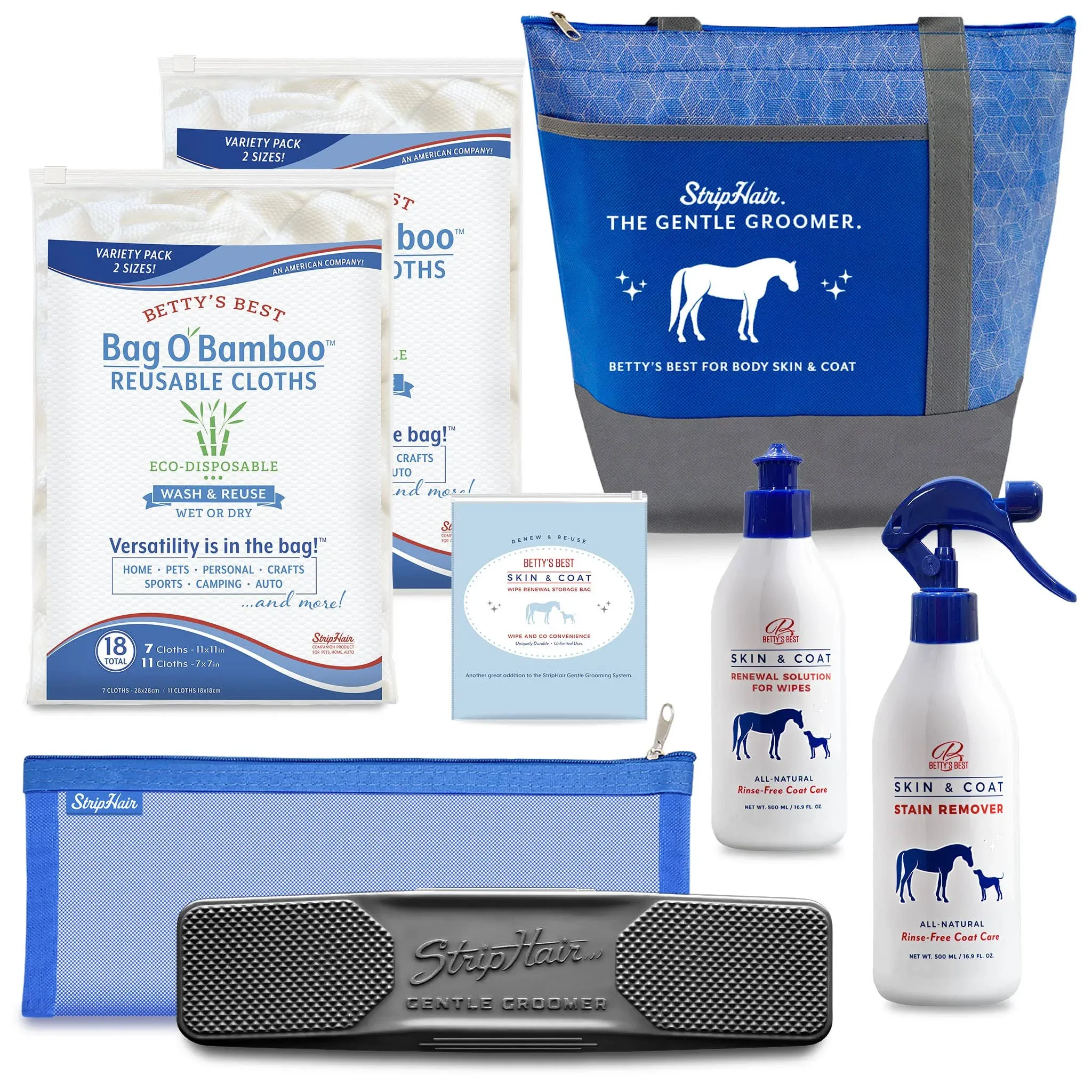 "Betty's Best StripHair Horse 8-Item Bundle"