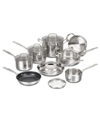 Cuisinart Chef's Classic Stainless Cookware 13-Piece Set, 77-13