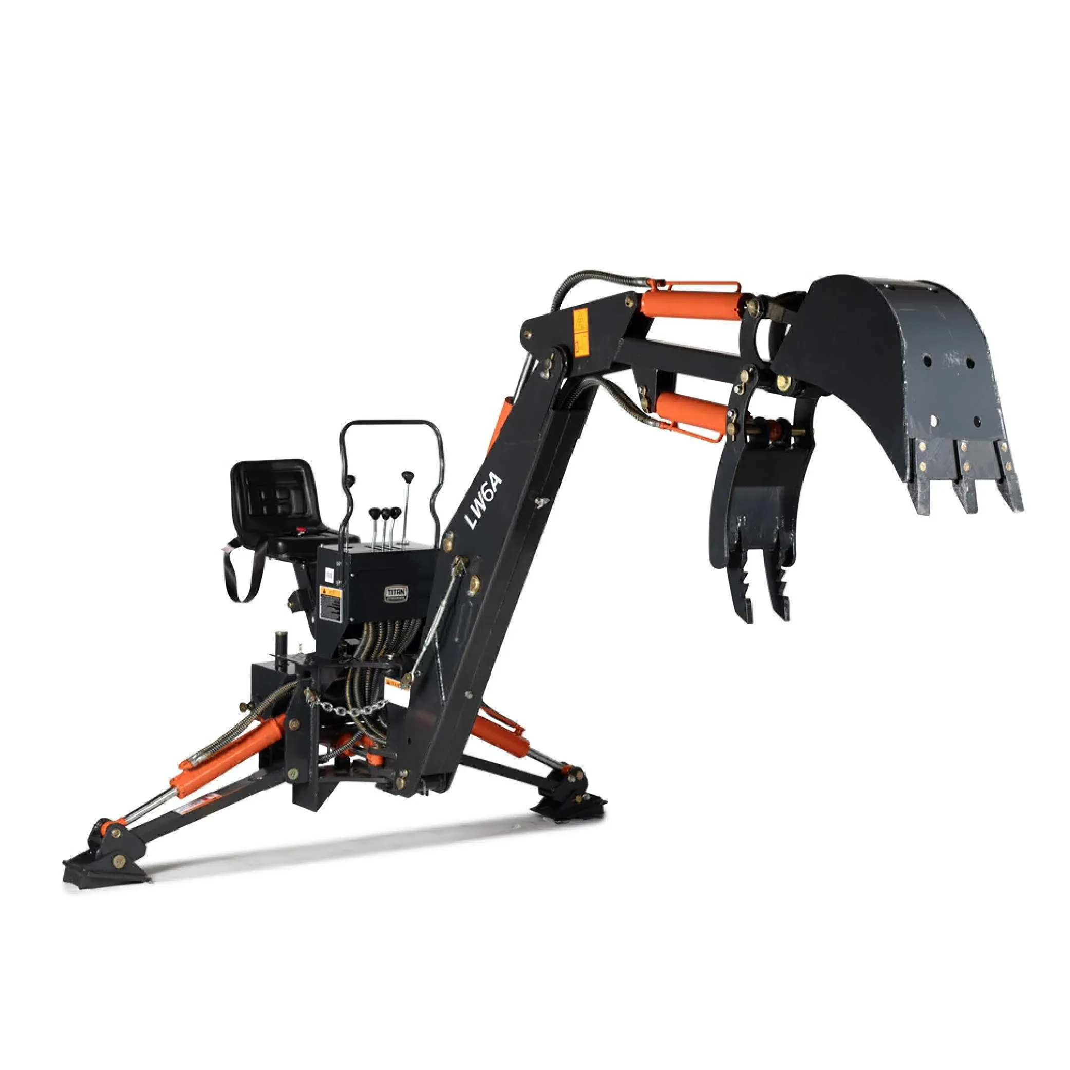 Titan Attachments 7 FT Backhoe with Thumb Excavator