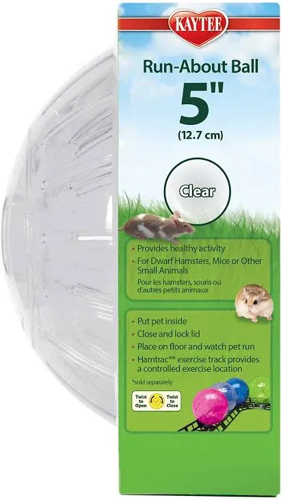 5&#034; Clear Run-About Exercise Ball for Pet Dwarf Hamsters &amp; Mice