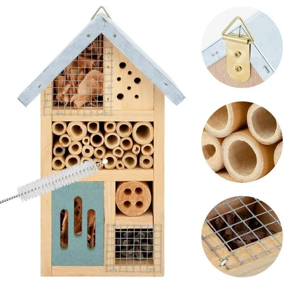 NiteangeL Wooden Insect House, Perfect Home for Ladybirds and Lacewings, As Well