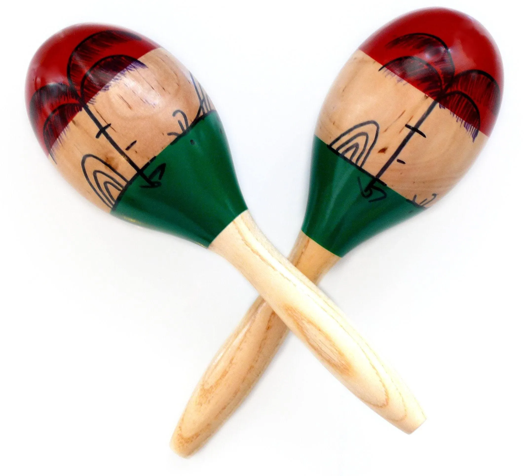 Maracas,2psc 10inch Large Wood Rumba Shakers Set,Latin Hand Percussion with Full, Bright Vibrant Sound Musical Instrument, Stimulating Salsa Rhythm