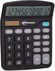 Innovera 15923 Desktop Calculator 12-Digit LCD