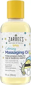 Zarbee's Naturals Massaging Oil, Calming, Lavender & Chamomile Scent, Baby - 4 fl oz