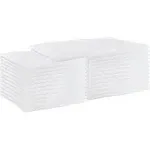 Pack of 25 Cloth Dinner Napkins - Spun Poly - 20 x 20 - White