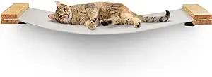 Cat Wall Hammock | Cat Shelf and Perches for Wall | Cat Bridge | Modern Cat Wall Furniture for Indoor Cats | Wall Mounted Cat Hammock Bed for Sleeping, Playing, and Lounging - Cat Shelves