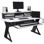 Musiea BE200 Series Music Studio Desk Workstation with 2 x 4U Rack (White)