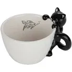 Fishing Black Cat Mug For Coffee And Tea Ceramic 3D Animal Cat Lovers NEW