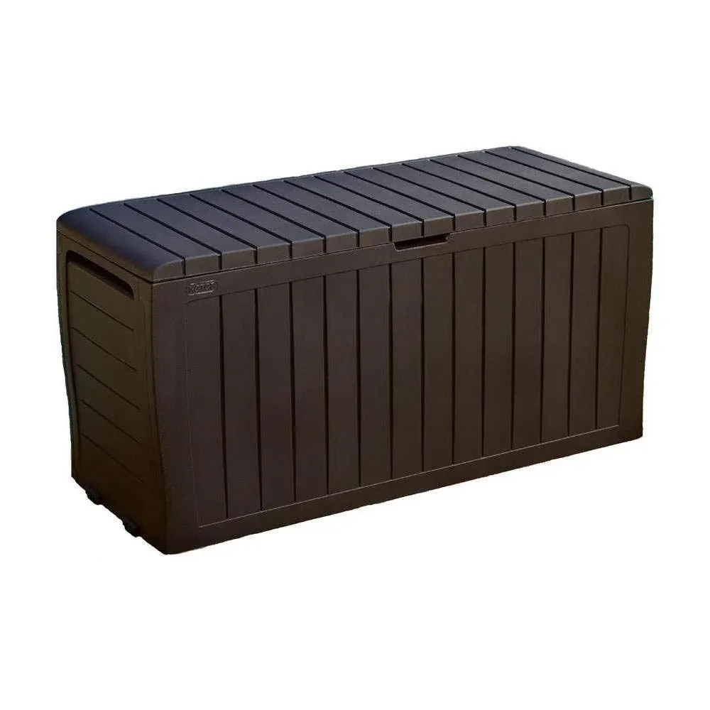 Keter Marvel Plus 71 Gallon Resin Outdoor Storage Box for Patio Furniture Cushio