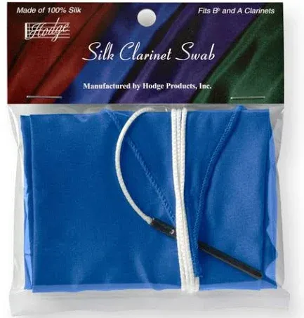 Hodge Blue Silk Clarinet Swab