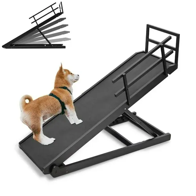 Docred Dog Ramp 6 Level Adjustable Folding Pet Ramp Bed Couch SUV High Traction Portable Paw Ramps