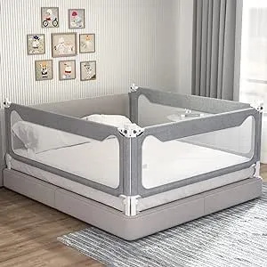 Sephyroth Bed Rails for Toddlers, Upgrade Height Adjustable Baby Bed Rail Guard Specially Designed for Twin, Full, Queen, King Size - Safety Bed