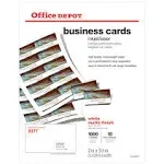 Office Depot® Brand Matte Business Cards, 2" x 3 1/2", White, Pack Of 1,000