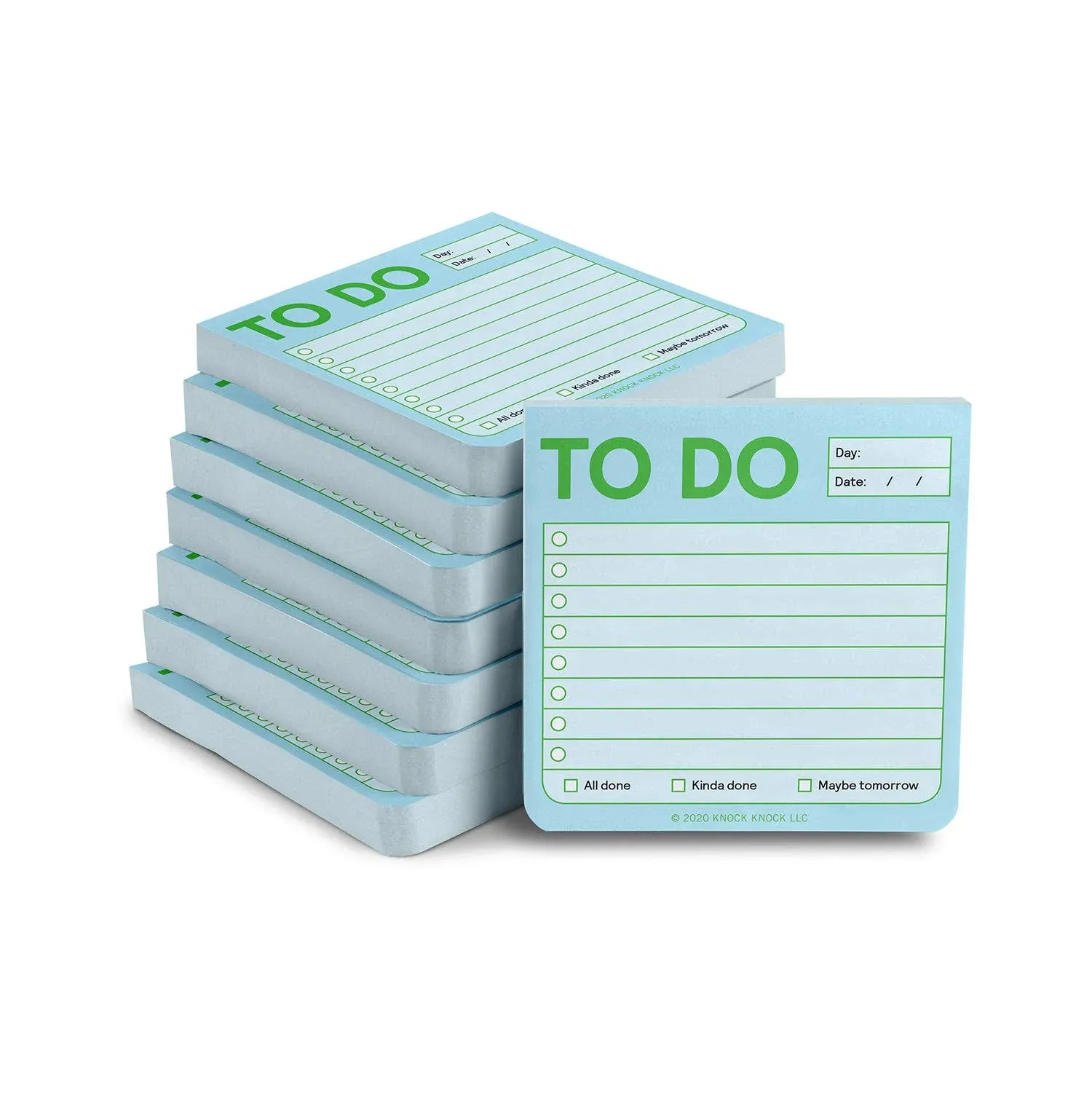 Knock Knock to Do Sticky Note Pads, 3 x 3-inches Each, 8-Count (Pastel Edition)