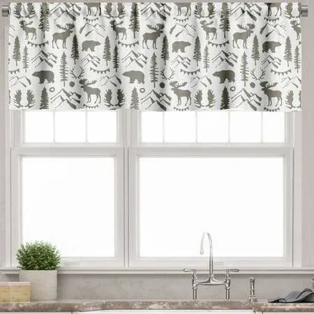 Ambesonne Northwoods Window Valance