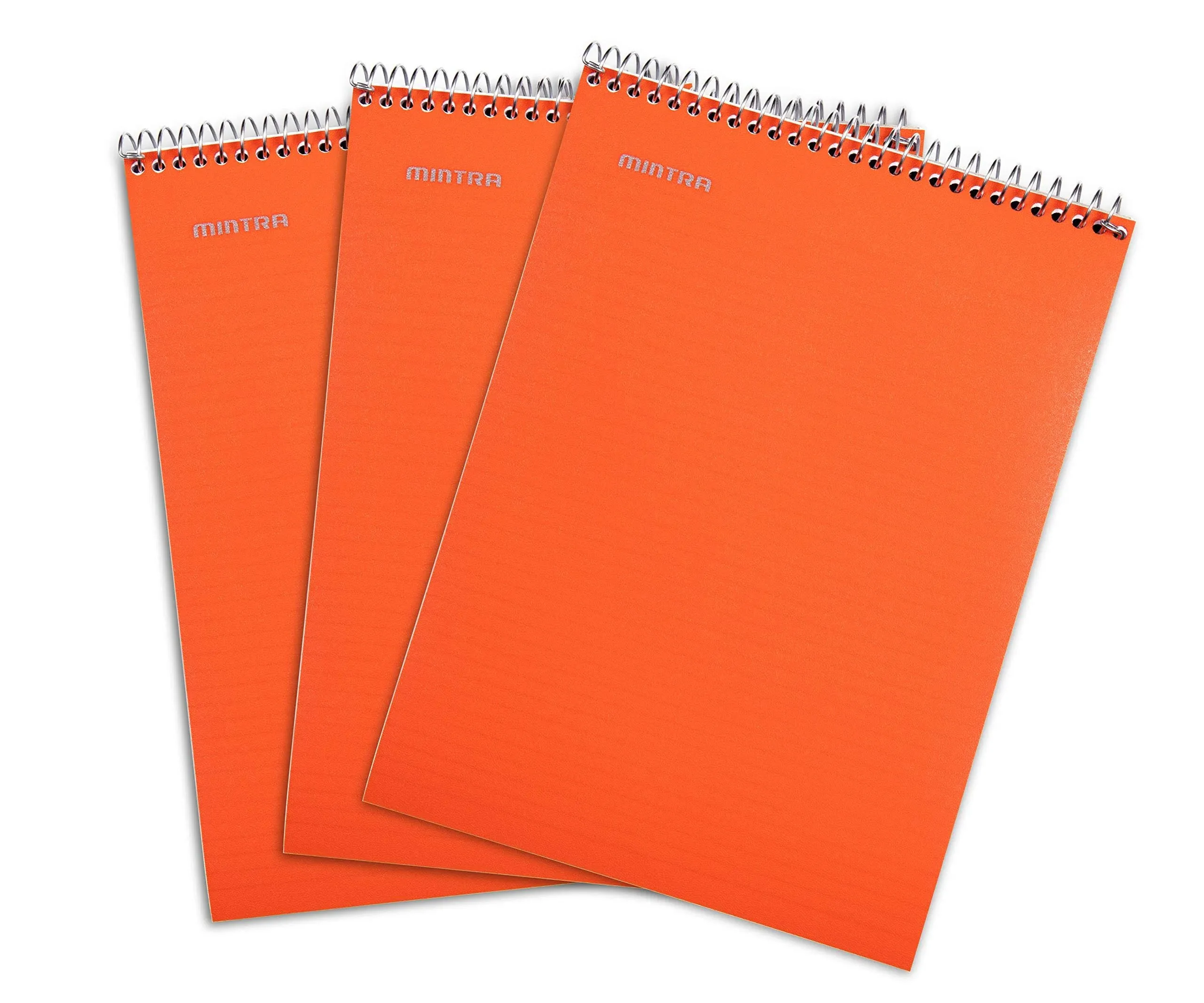 Mintra Office TOP BOUND Durable Spiral Notebooks (Orange, College Ruled 3pk)Mintra Office TOP BOUND Durable Spiral Notebooks (O…