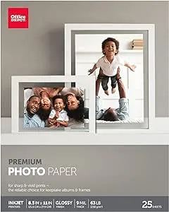 Office Depot Premium Photo Paper, Gloss, 8 1/2in. x 11in., 9 Mil, Pack Of 25 Sheets, 110720