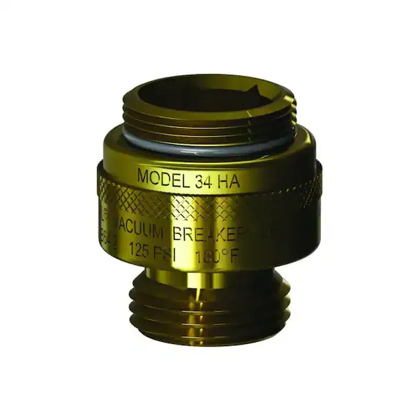 1-1/8in-18 Special Threadsx3/4 in.Hose Threads Brass Single-Check Vacuum Breaker