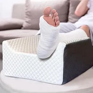 BlissfulNest Leg Elevation Pillow Cooling Fabric Leg Wedge Pillow for Legs Kn...